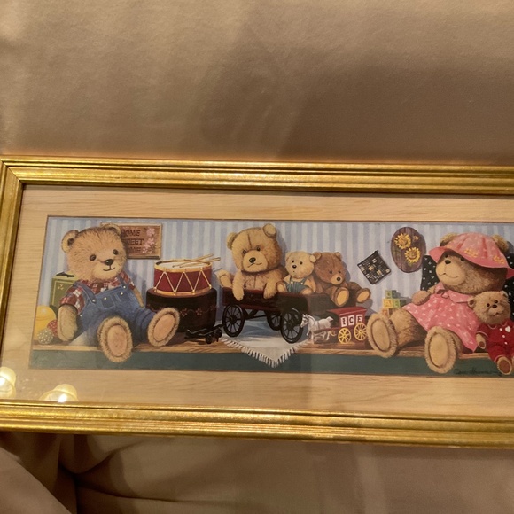 Teddy Bear’s Resting Framed Picture - Picture 1 of 1